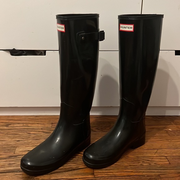 Hunter woman’s black rain boots - Picture 5 of 7